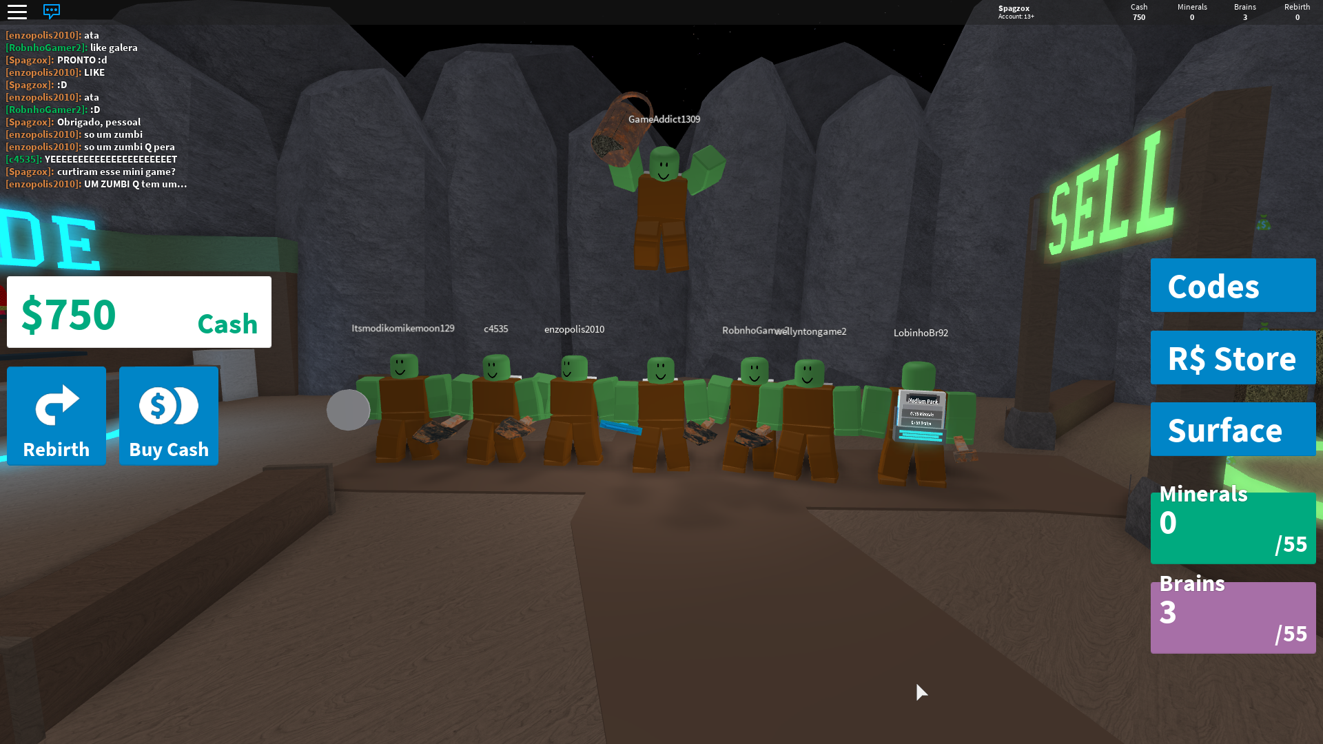 Zombie Mining Simulator Spagz Blox Apk
